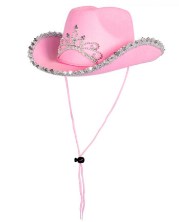 Lyserød Glimmer Cowboyhat til Børn – Uundgåeligt Festtilbehør!