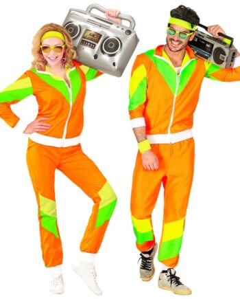 Orange Retro Træningsdragt til Temafester – Bestil nu!