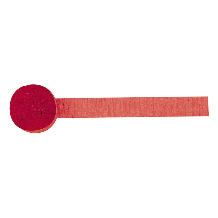 Rød crepe streamer – 24 m festpynt til enhver fest