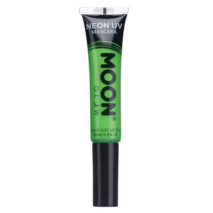 Neon UV Mascara i Intens Grøn 15 ml – Festens Must-Have!