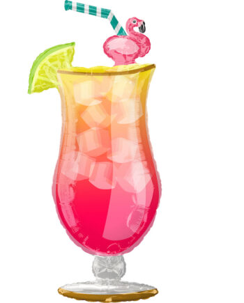 Kæmpe Rød Tropisk Drink Ballon – Uundgåelig Festdekor!