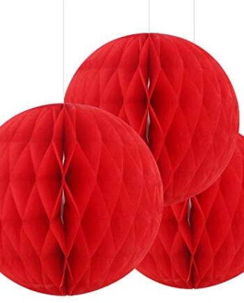 Rød Honeycomb Dekoration 10 cm til Festlige Begivenheder