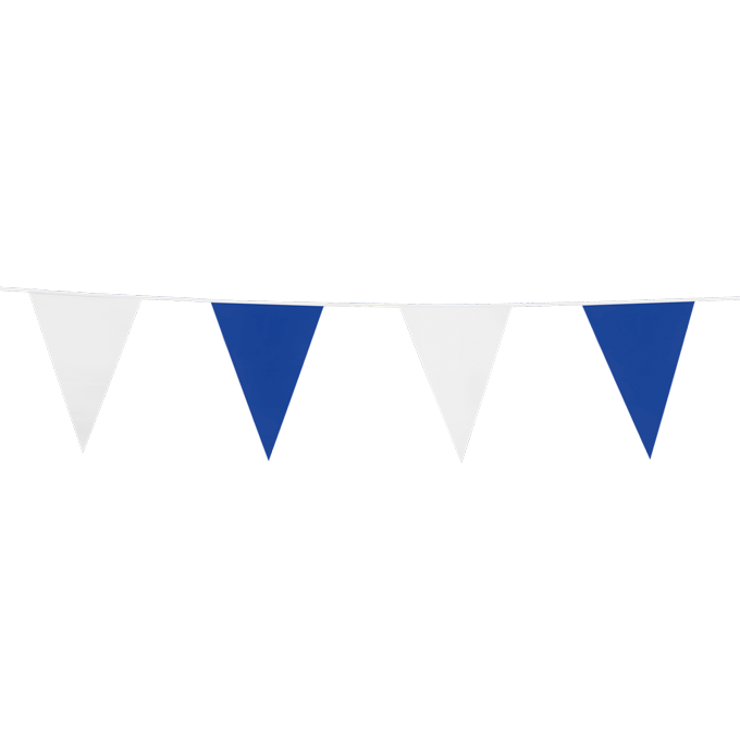 Blå og Hvid Flagguirlande - 10 m til Festlige Begivenheder