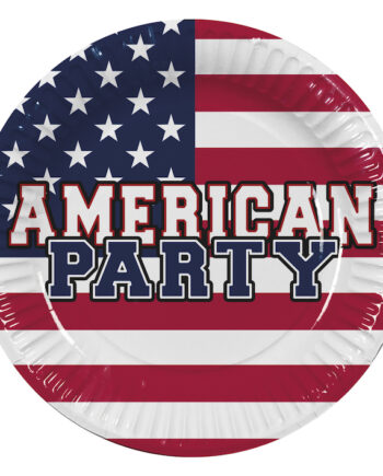USA Paptallerkner 10 stk – Festlig dekoration til din fest!