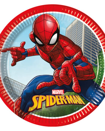 Spiderman Paptallerkener – 8 stk. til Børnefest!