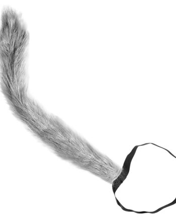 Realistisk Grå Ulvehale til Halloweenfest - Uundgåeligt Tilbehør