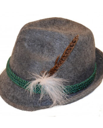 Grå Tyrolerhat til Oktoberfest – Uundgåeligt festtilbehør!