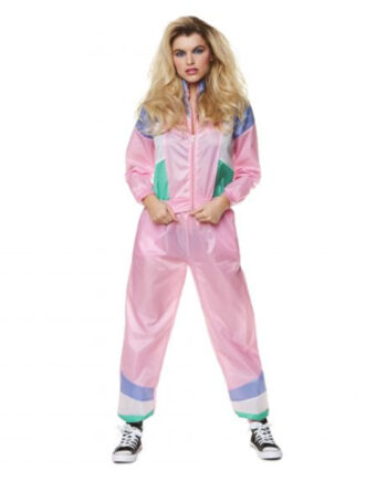 Lyserød Retro Træningsdragt til Kvinder – 2 Dele Tilbud!