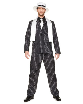 Retro Sort Gangster Kostume - Bliv Festens Stjerne!