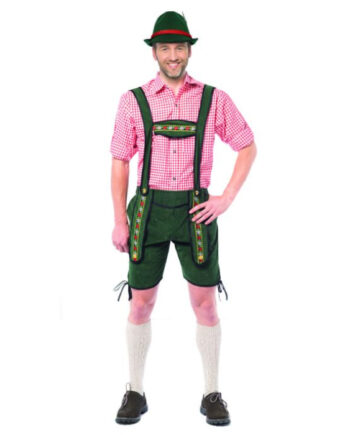 Korte Grønne Lederhosen til Festlige Anledninger!