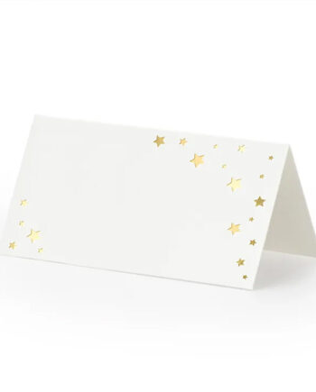 Guldstjerne Bordkort – 10 Stk. til Festlige Begivenheder