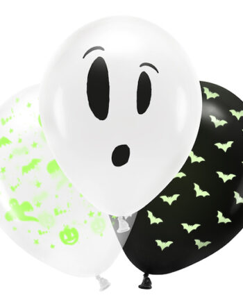 UV Halloween Balloner – 3 Stk til Uhyggelig Feststemning