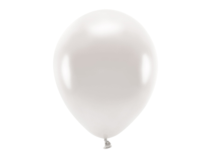 Metallic Perle Hvide Balloner – 10 stk. til Festen!