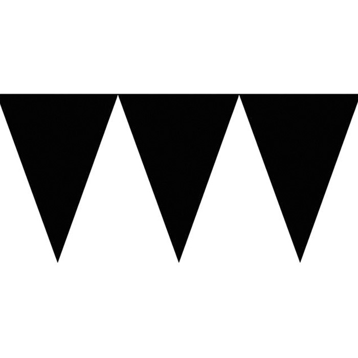 Sort Flagguirlande 4,5 Meter – Ideel til Festlige Begivenheder!