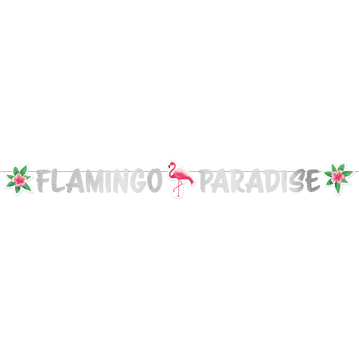 Flamingo Paradise Banner - Farverig festdekoration på udsalg!