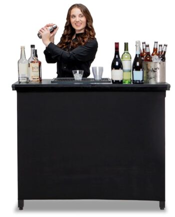 Transportabel Cocktailbar i Sort – Perfekt til Festlige Begivenheder!