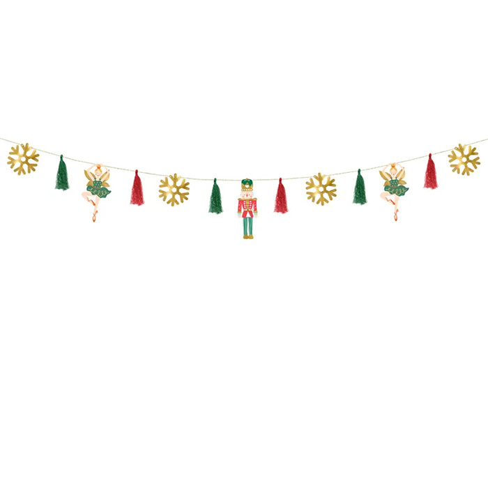 Juleguirlande med Nøddeknækker og Balletdanser - 2 Meter