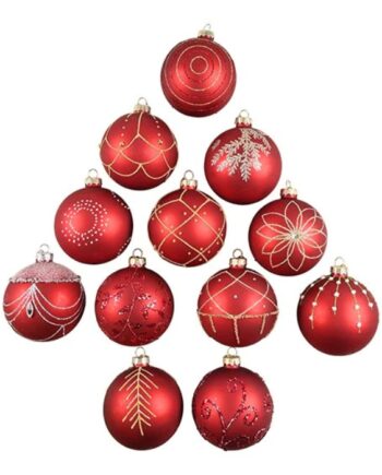 Røde Glimmer Julekugler – Skab en Magisk Julestemning!