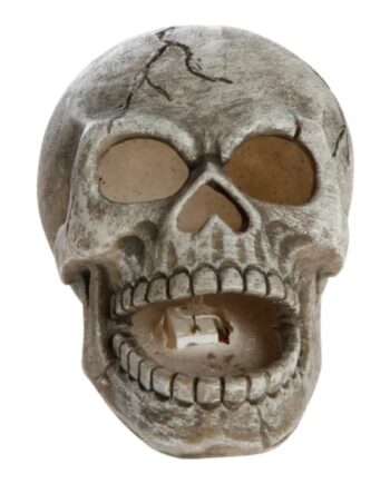 Skræmmende Halloween Kranie med LED og UV Lys Dekoration