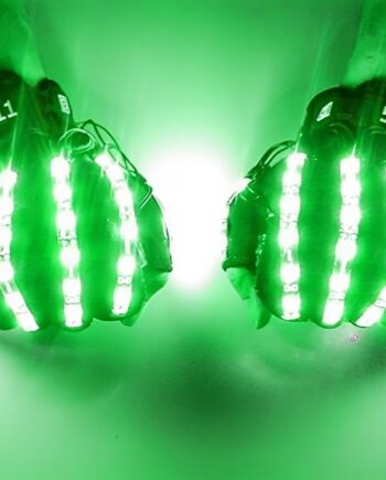 Grønne LED Handsker til Fest – Lys op i Mørket!