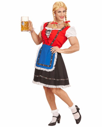 Festlig Tyrolerkjole til Mænd - Rød, Brun & Blå Design