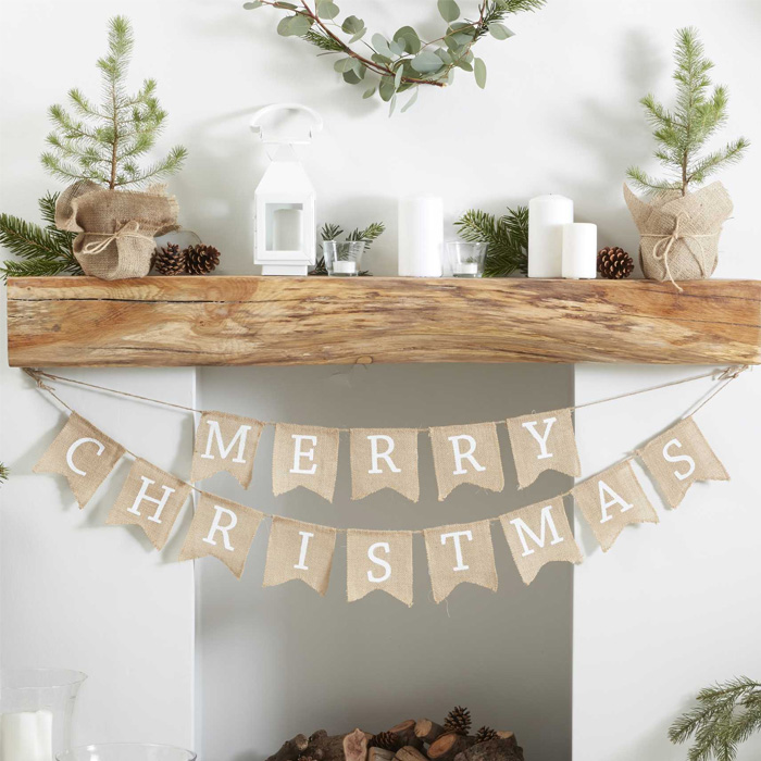 Rustik Juleguirlande i Jute – 2,5 Meter til Jul