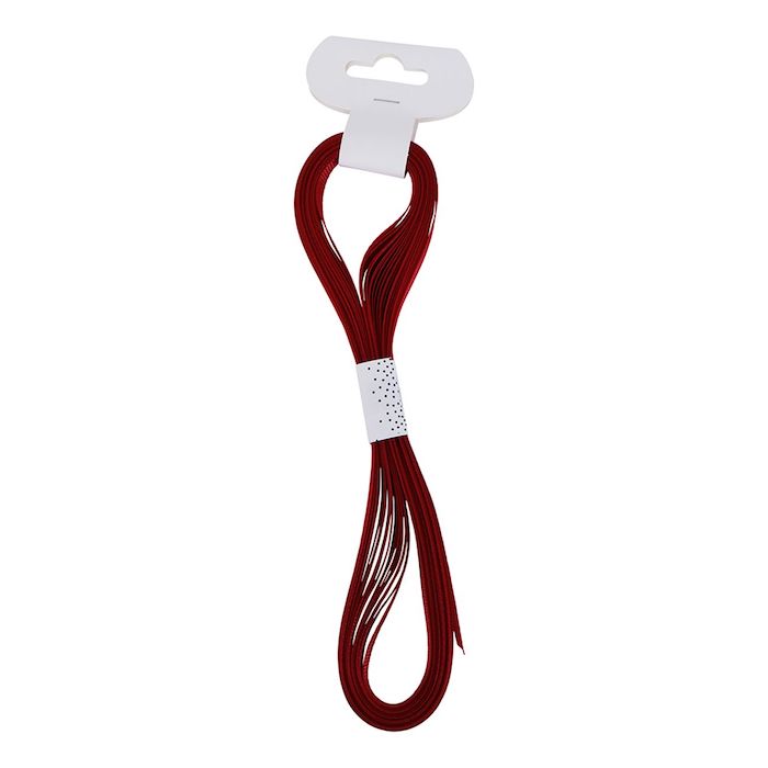 Rødt Ribbet Gavebånd - 10 m til Festlige Anledninger