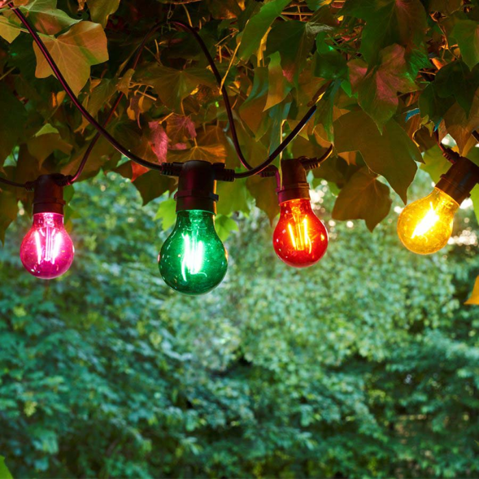 Multifarvet Vandtæt Lyskæde 5 Meter til Festlige Begivenheder