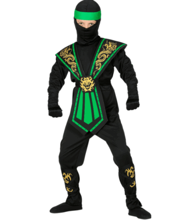 Grønt Ninja Kostume til Børn – Fantastisk til Temafester!