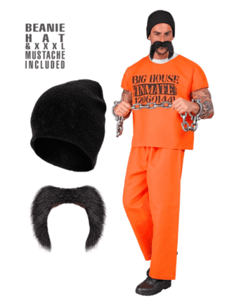 Orange Fængselsdragt Kostume – 4 Dele til Temafest!