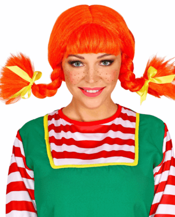 Orange Flettet Paryk – Uundgåeligt Festtilbud!