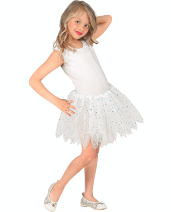 Hvidt Glimmer Tutu Skørt til Børn – Fantastisk Tilbud!