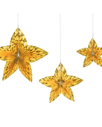 Guld Stjerne Rosetter - Elegant Julepynt til Festligheder!