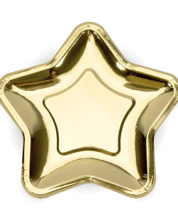 Guld Stjerne Paptallerkener - Elegante til Festlige Anledninger!